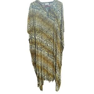 Animal Print Shorts-sleeve Dress No Problem Africa